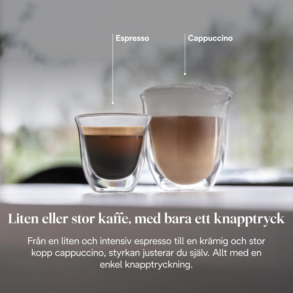 De'Longhi Magnifica S, Automatisk Kaffemaskin från Böna till Kopp, Espresso- och Cappuccinomaskin, ECAM22.110.B, Svart