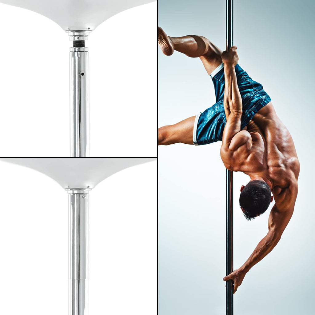 Wiltec Poledance stång Ø 45 mm, proffsig dansstång höjdjusterbar från 2,31-2,74 m, i stål, fristående och portabel fitnesstång stångdans