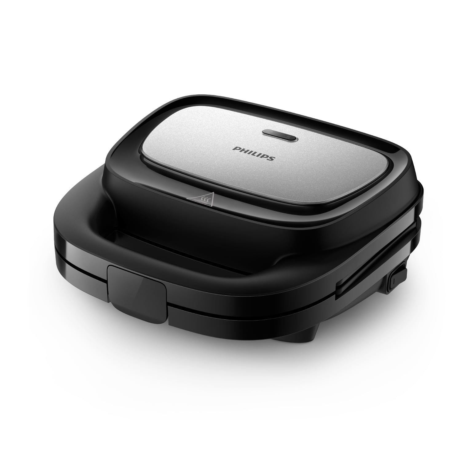 Philips 5000-serien smörgåsmaskin – 3 plattor för paninis, smörgåsar och våfflor. Grillplattor med nonstick. Cut-and-Seal. 750W Effekt. Svart (HD2350/80)