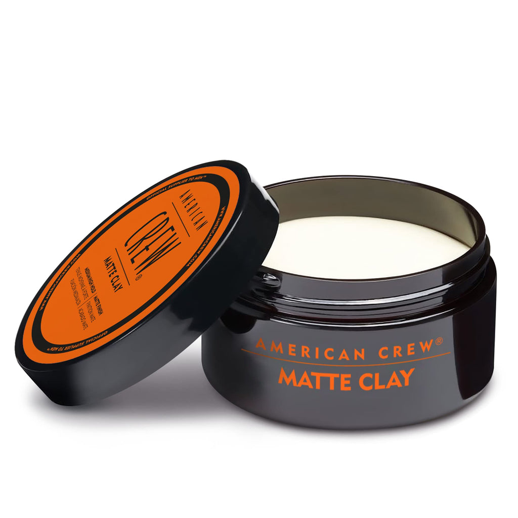 American Crew Matte Clay Texturerande matt lervax med medium stadga och låg glans, gåvor för män, hårstyling på 85 g med icke-fet formula för kontroll