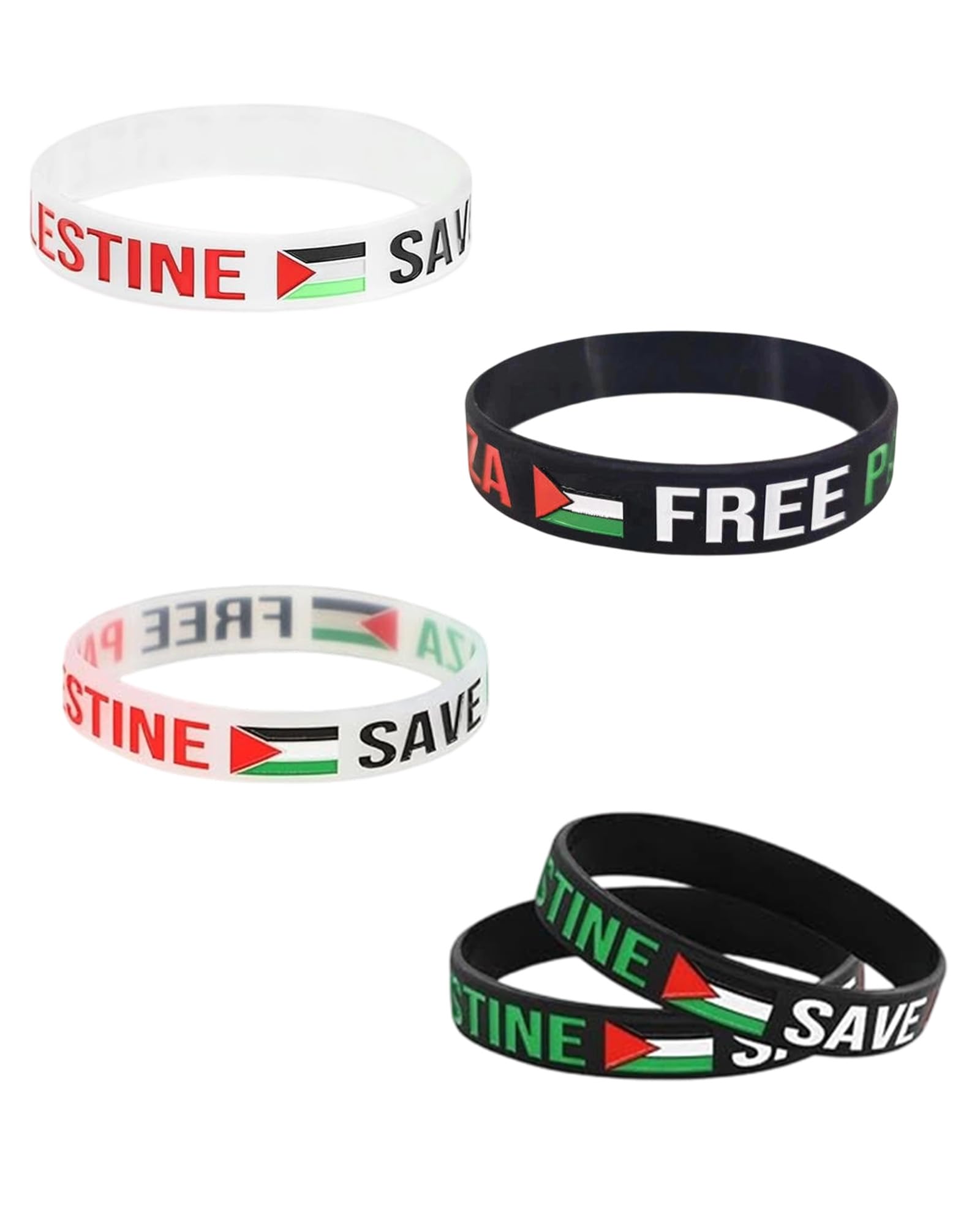 5 stycken palestinska armband, gratis palestinska armband, palestinska silikonarmband, rullande armband för män och kvinnor, solidaritetsarmband för kvinnor och män