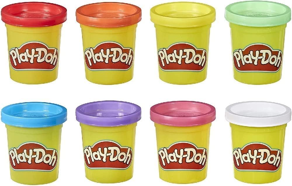 Play-Doh 8-Pack Rainbow, giftfri modellera med 8 färger
