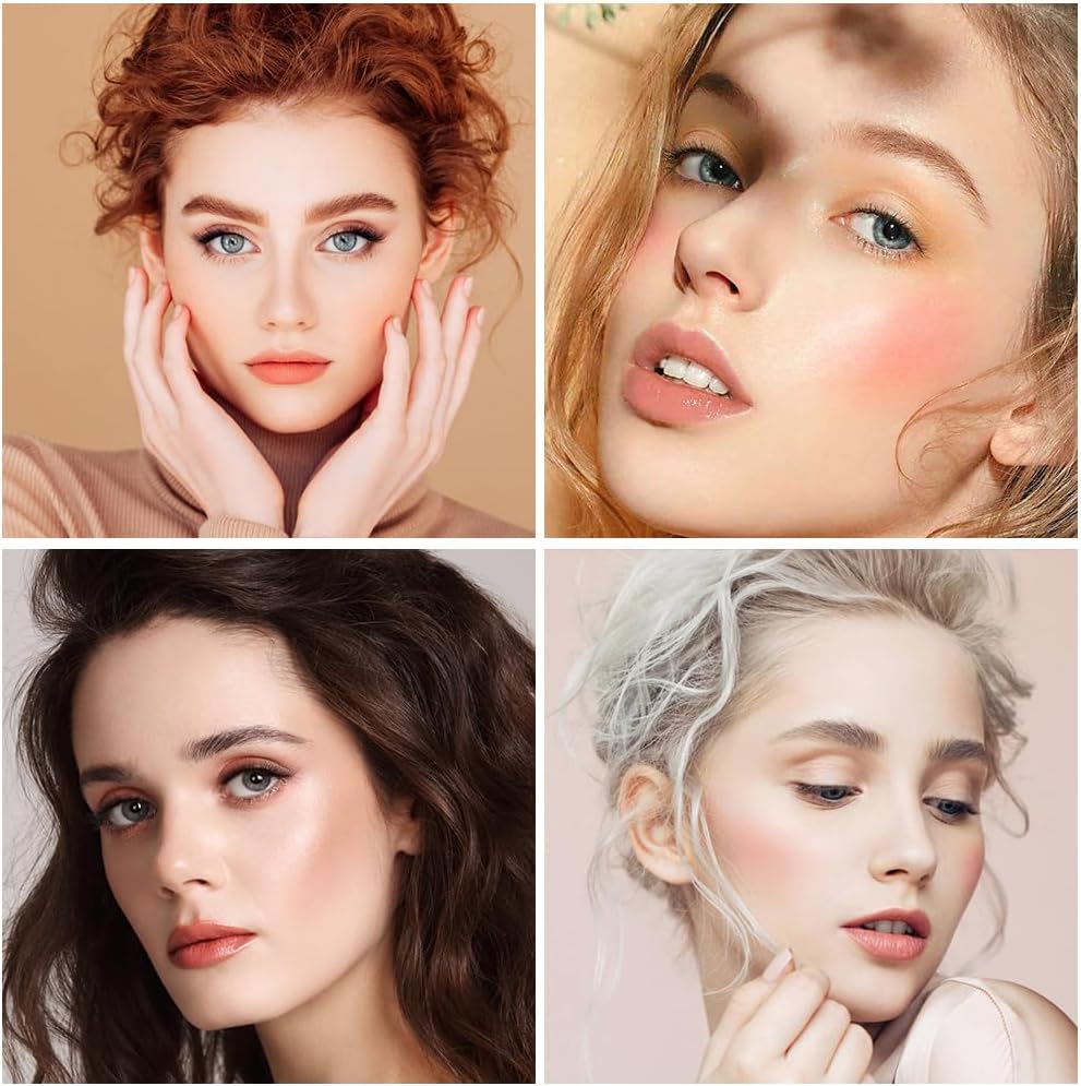 LOPHE flytande rouge för kinder, mjuk flytande rougesticka med fint glitter, naturligt utseende ansikte kindton rouge makeup, långvarig blandningsbar lätt fuktgivande skönhetsmakeup för kinder