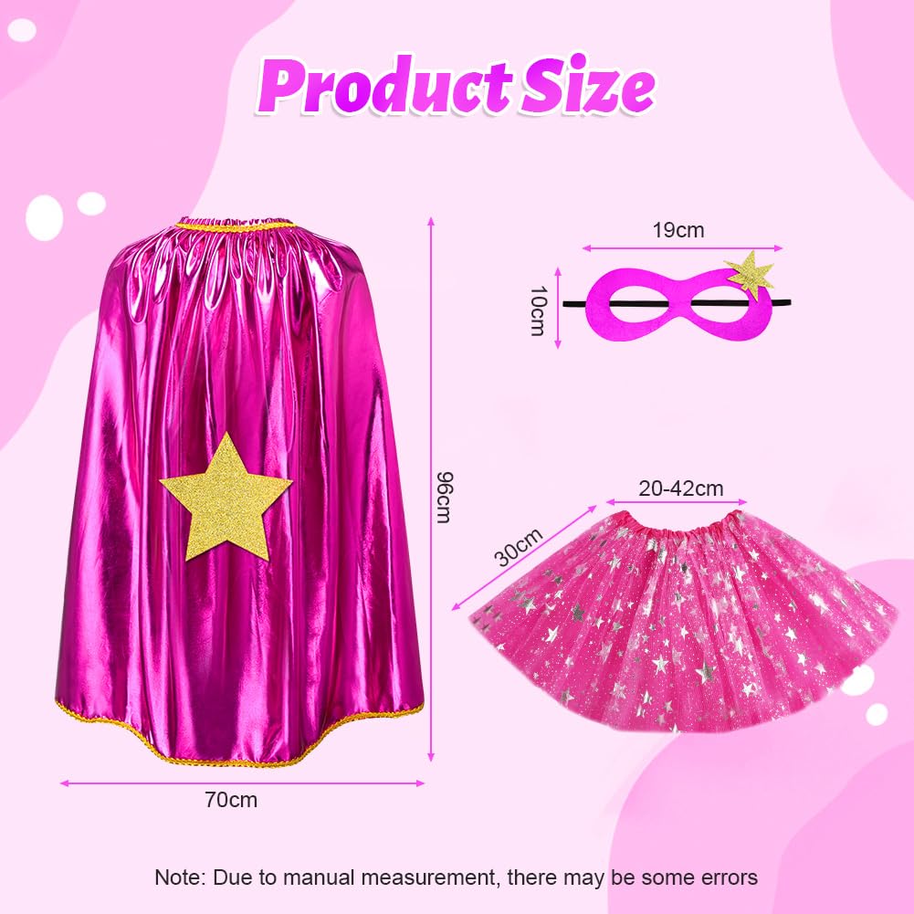 AUYAO Superhjälte cape kostym barn 2/3 st kort dubbelsidig kappa med mask halloween kostym barnkostym flicka pojke maskeraddräkt maskeradkostym karneval cosplay superhjältar cape barn