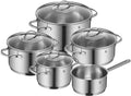 WMF Provence Plus Kastrullset 0721056380 | 5 Delar | Inkl Glaslock | Värmebeständig 250 Grader | Diskmaskinssäker | Transtherm-Universalbas | Induktion