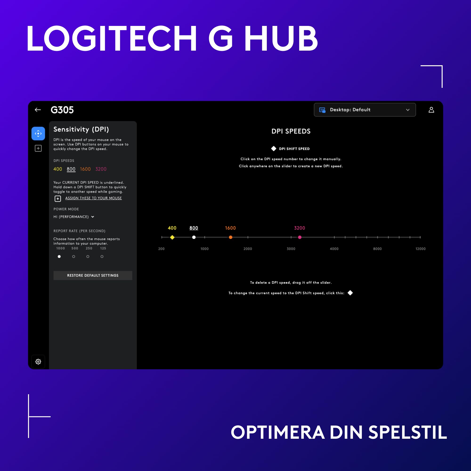 Logitech G305 LIGHTSPEED trådlös spelmus, HERO-sensor, 12 000 DPI, lätt, 6 programmerbara knappar, 250 timmars batteri, inbyggt minne, kompatibel med PC, Mac - Svart