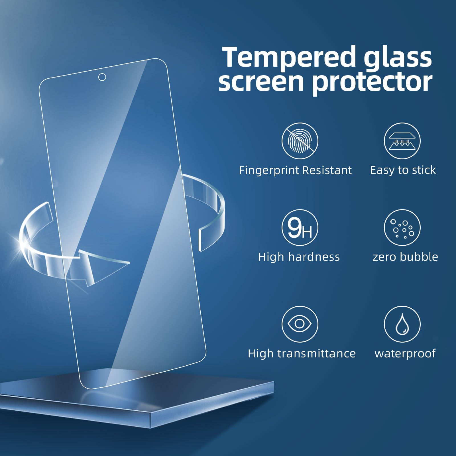 NEW'C 3 Pack, skärmskydd i glas för Samsung Galaxy A56 5G / A36 5G, bubbelfri, 9H hårdhet, 0,33 mm ultratransparent, ultrabeständigt härdat glas