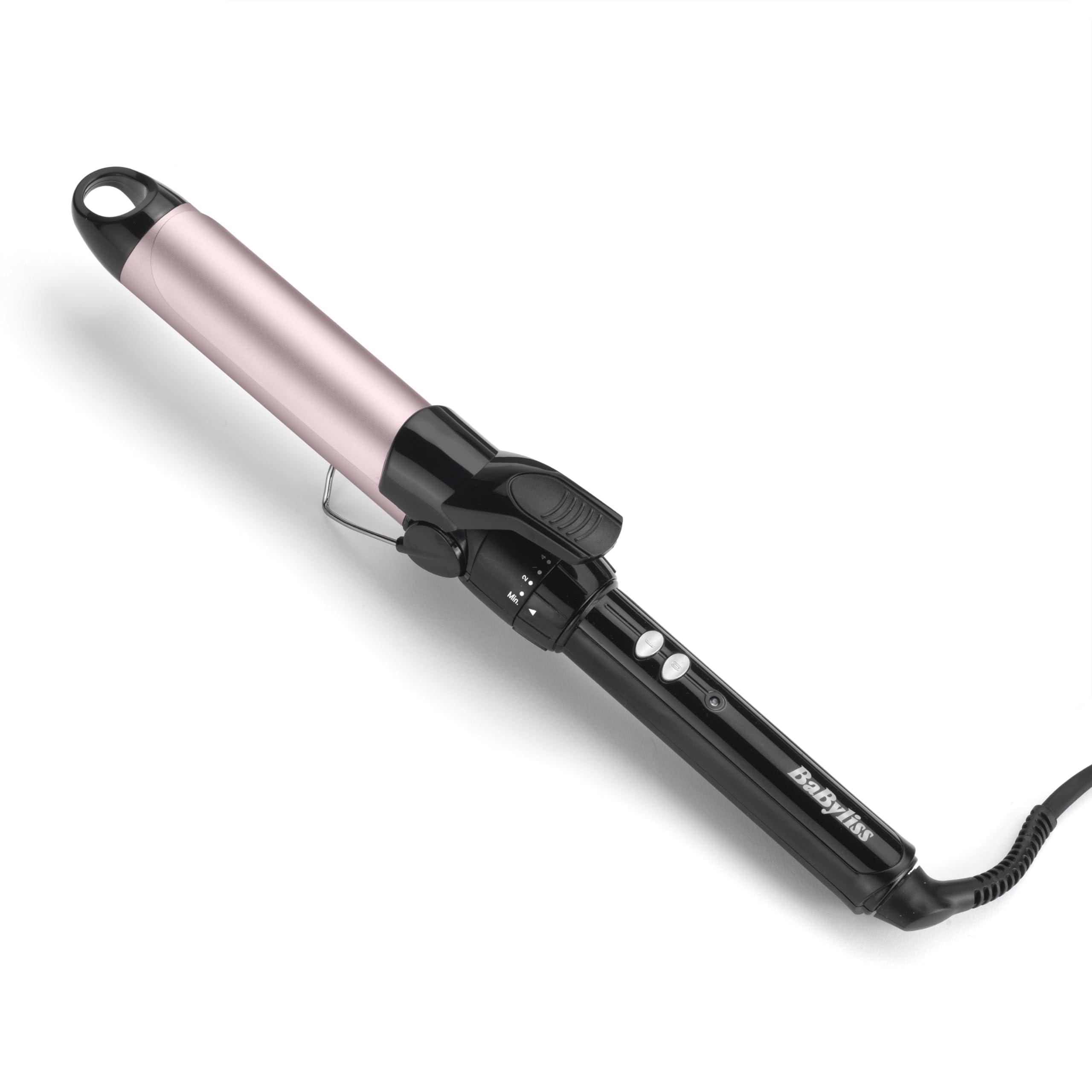 BaByliss 32 mm Locktång - Pro Satin Touch beläggning, 10 Värmeinställningar, Snabb Uppvärmning, Frissfria lockar, Integrerat stöd – Svart & Rosa, C332E