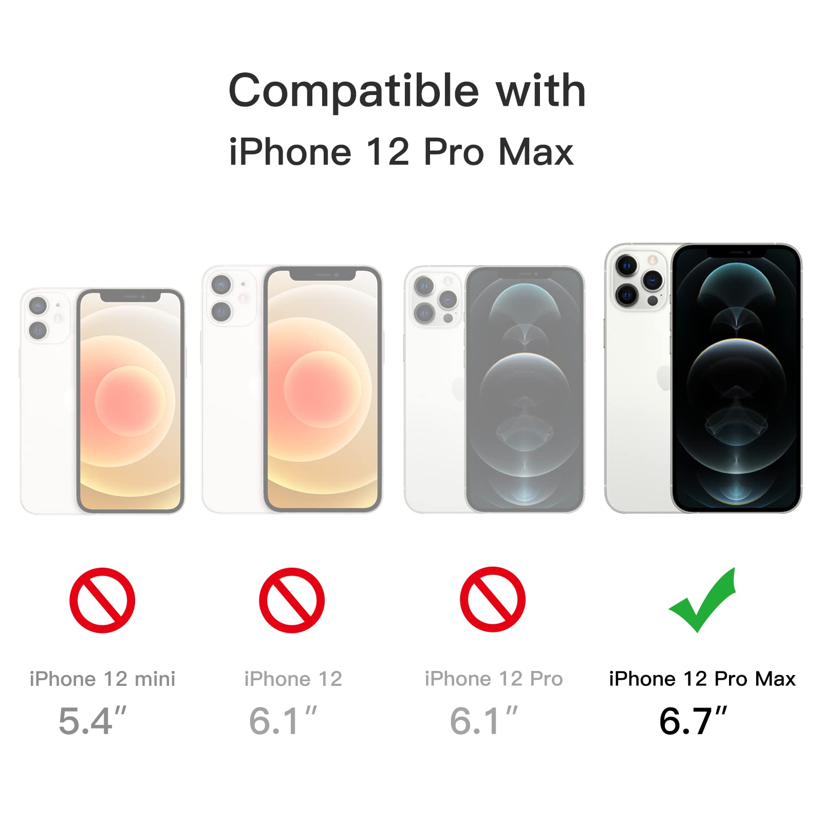 JETech Magnetisk Skal för iPhone 12 Pro Max 6,7 Tums Kompatibelt med MagSafe, Genomlysande Matte Tillbaka Smal Stötsäker Case (Grå)