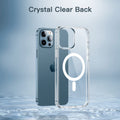 JETech Magnetisk Skal för iPhone 12 Pro Max 6,7 Tum för MagSafe Trådlös Laddning, Stötskyddad Telefon Bumper Case, Repfri Klar Tillbaka (Klar)