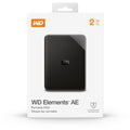 WD Elements AE 2TB Bärbar extern hårddisk, SuperSpeed USB 3.2 Gen 1/USB 3.0, Plug-and-Play (Anslut och kör), Formaterad för Windows, svart