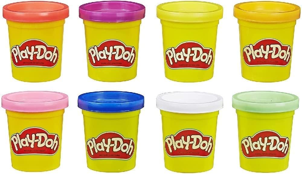 Play-Doh 8-Pack Rainbow, giftfri modellera med 8 färger
