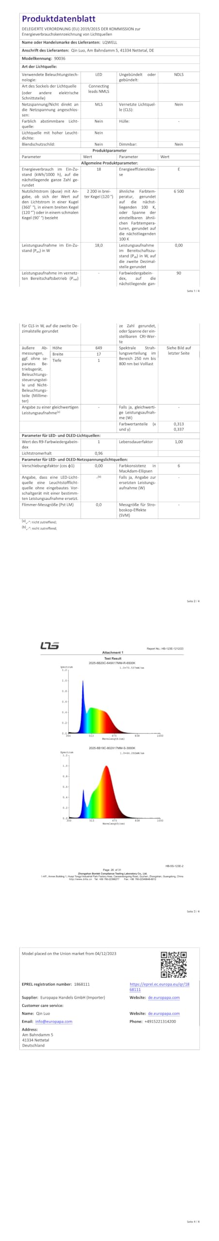LQWELL® Taklampa LED Taklampa, IP44 Vattentät Badrumslampa Rund Platt 18W 6000K 1980LM Tunn För Vardagsrum Badrum Sovrum Kök Källare Kontor, 220 * 24mm