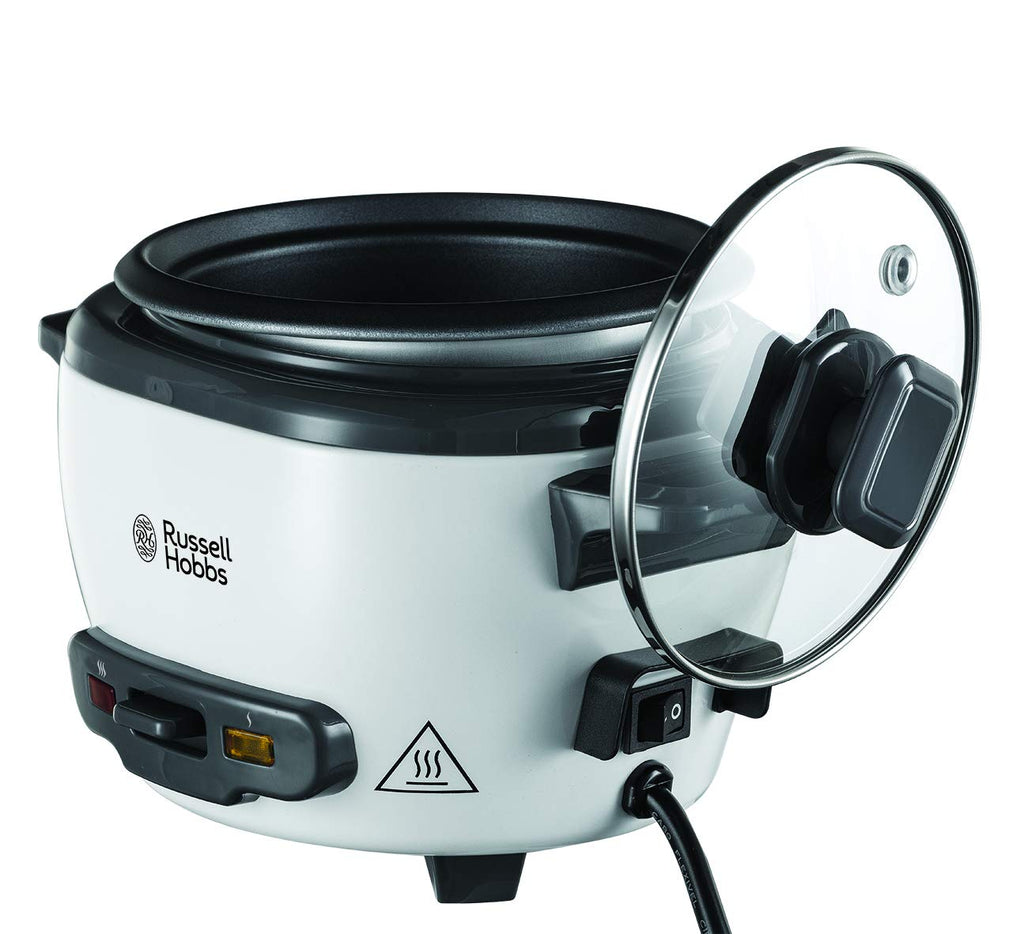 Russell Hobbs riskokare, kokar upp till 6 portioner ris upp till 200 gram per portion, varmhållningsfunktion, non-stick beläggning, ångkorg, mätkopp och sked ingår, 27030-56