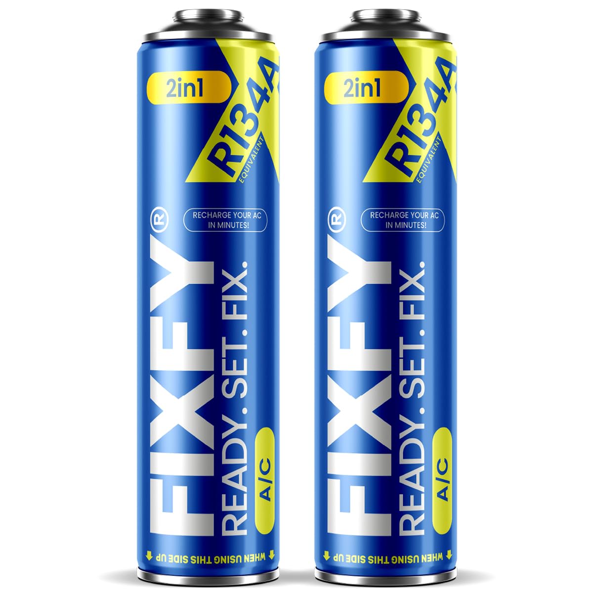 2 i 1 – 2 x R134a gasbyte med olja – set för luftkonditioneringsapparater 2 x 500 ml, självfyllning av luftkonditioneringen i bilar 1995–2016