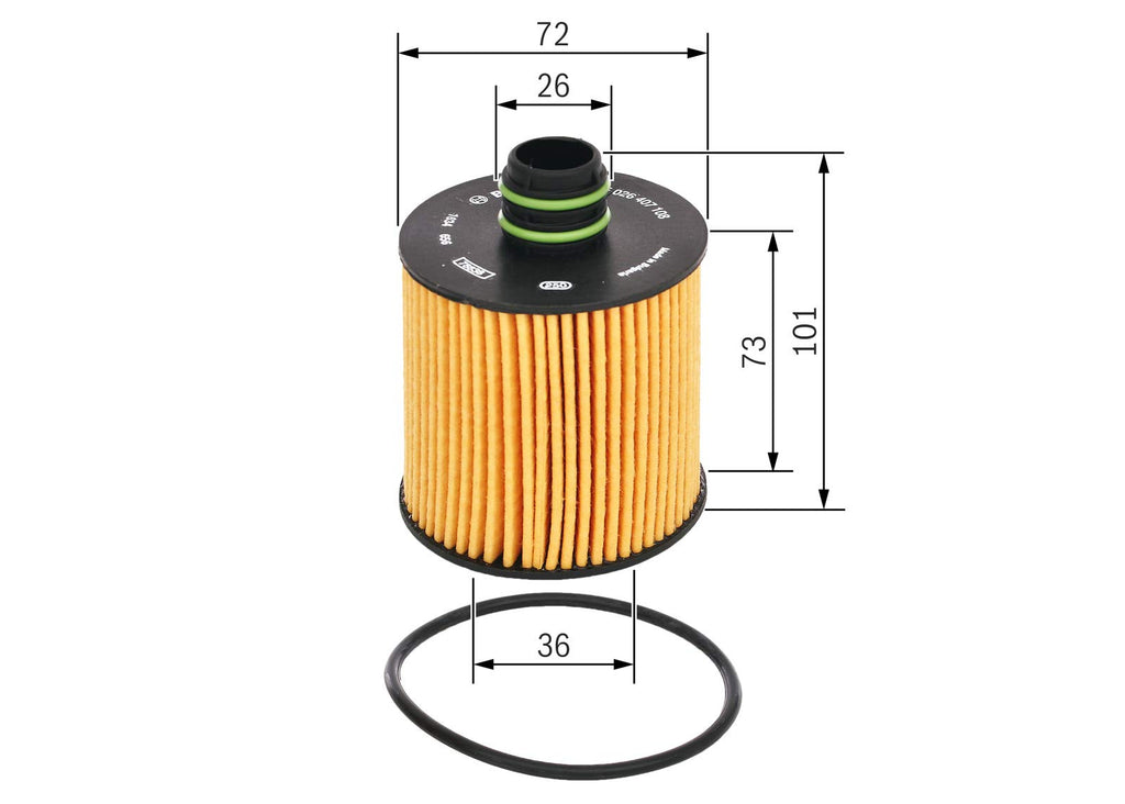 BOSCH F 026 407 108 oljefilter
