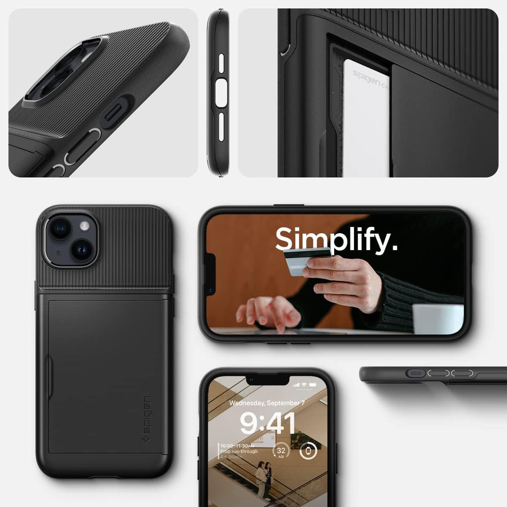 Spigen för iPhone 14 Skal Slim Armor CS Case -Zwart