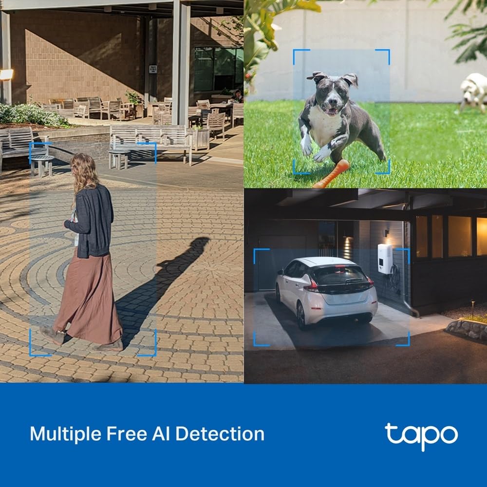 Tapo C520WS 360° utomhus WiFi-övervakningskamera 2K 4MP QHD Starlight-färgnattsyn AI-detektering rörelsespårning IP66
