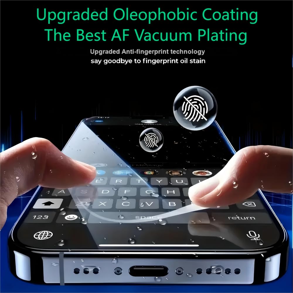 3-delat härdat glas för iPhone 16, iPhone 15, iPhone 15 Pro skärmskyddsfilm skärmskydd ultra starkt anti-repor bubbelfri hårdhet 9H glas 6,1 tum HD Ultra Transparent
