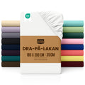 Utopia Bedding dra-på-lakan – djup ficka 35 cm (14 tum) – borstad mikrofiber (Vit, 180x200 cm)