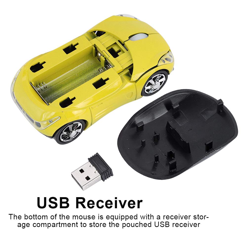 Trådlös mus, 2,4G Mini-datormus med USB-mottagare, Bärbar bärbar USB-spelmus, Slim optisk mus för PC Tablet Game Office