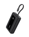 Anker Zolo Power Bank, 20 000 mAh 30 W Höghastighets Portabel Laddare med Inbyggd USB-C-kabel, 1 USB-C, 1 USB-A, Batteripack för iPhone 17/17 Pro/17 Pro Max/17 Air, Galaxy och mer