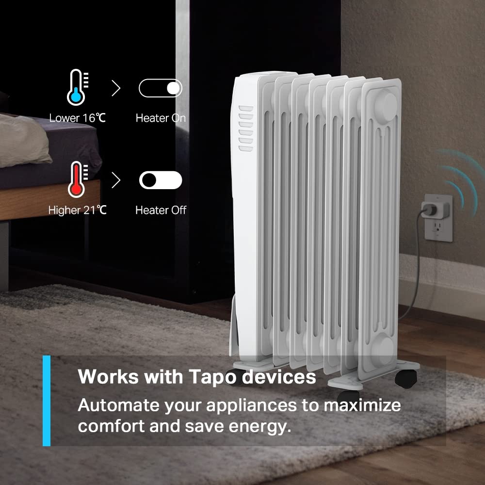 Tapo T310 Smart temperatur- och luftfuktighetsmätare, gratis datalagring, visuell grafik, flexibel installation, appaviseringar, hubb H100/200/500 krävs