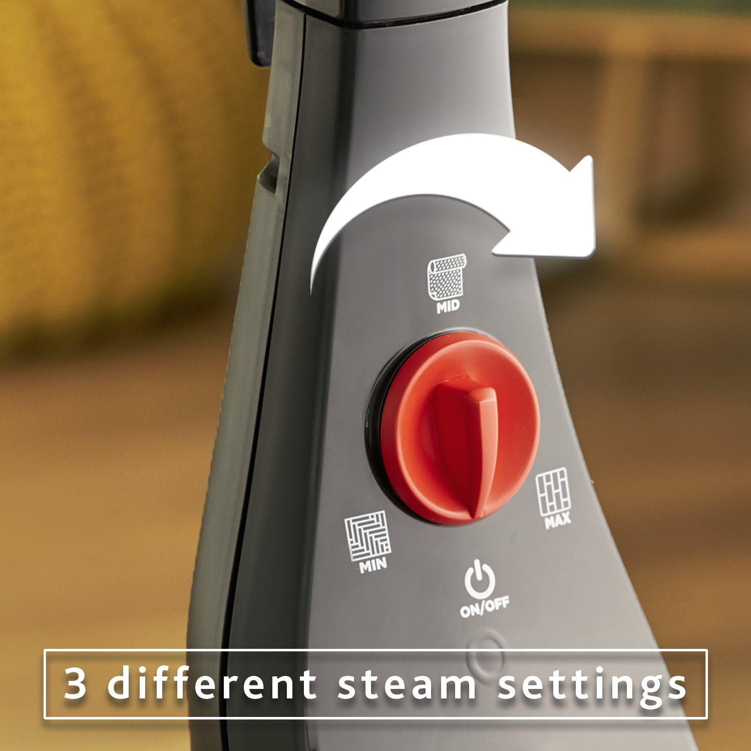 Vileda Steam Plus Ångmopp – Hygienisk golvrengöring, Dödar upp till 99,9% av bakterier och virus*, För alla golvtyper, Perfekt för rengöring av mattor