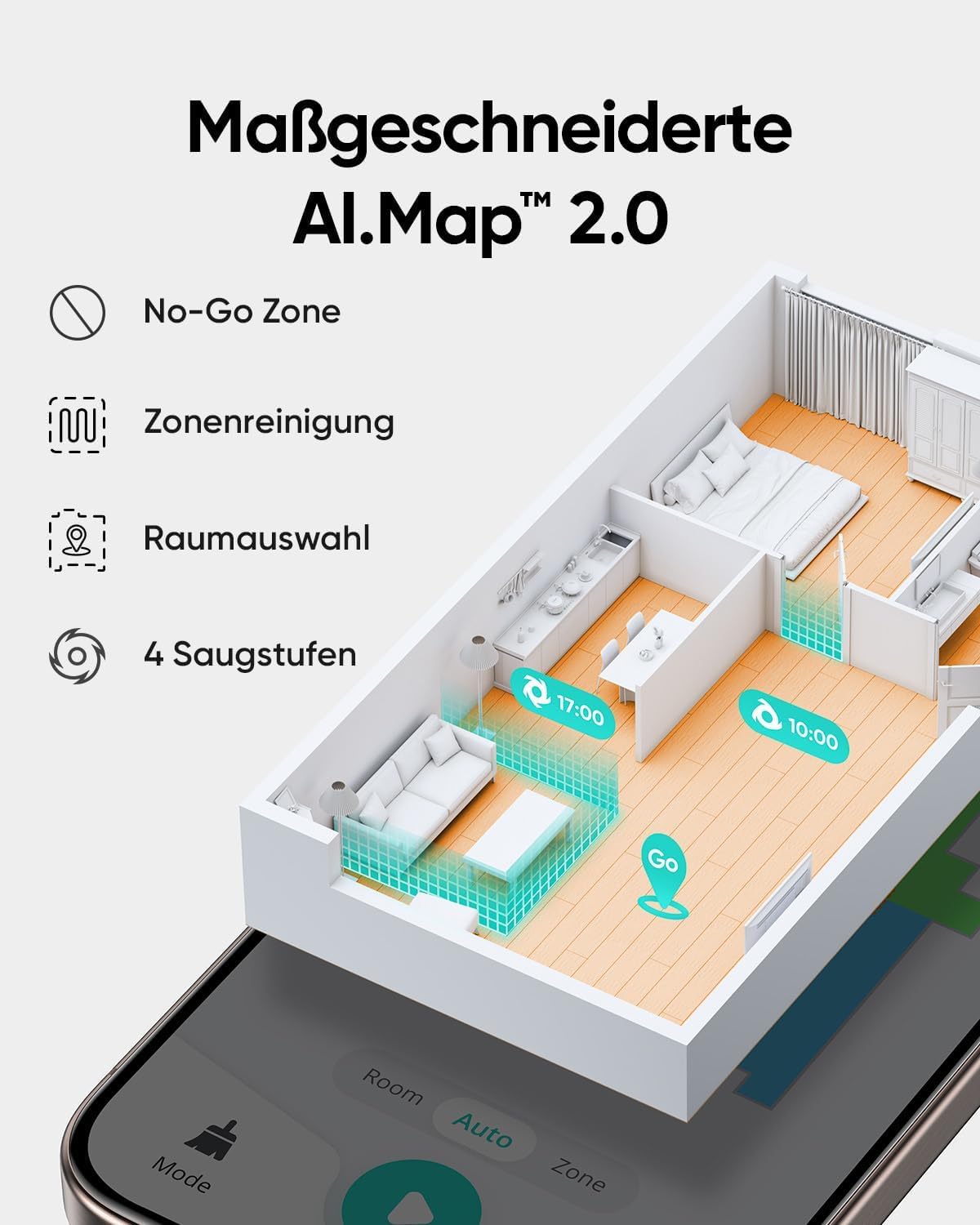eufy L60 robotdammsugare med sugstation, ultrastark 5 000 Pa sugkraft, anti-hårtrassel, sugstation 60 dagar utan tömning, iPath-lasernavigering (renoverad)