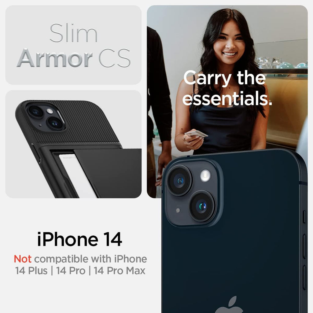 Spigen för iPhone 14 Skal Slim Armor CS Case -Zwart