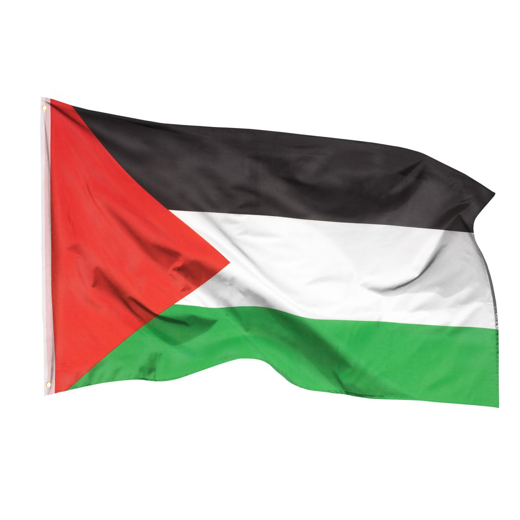 aricona flaggor – Palestinas flagga med 2 metallöljetter, väderbeständig – palestinsk flagga 90 x 150 cm, fyra färger