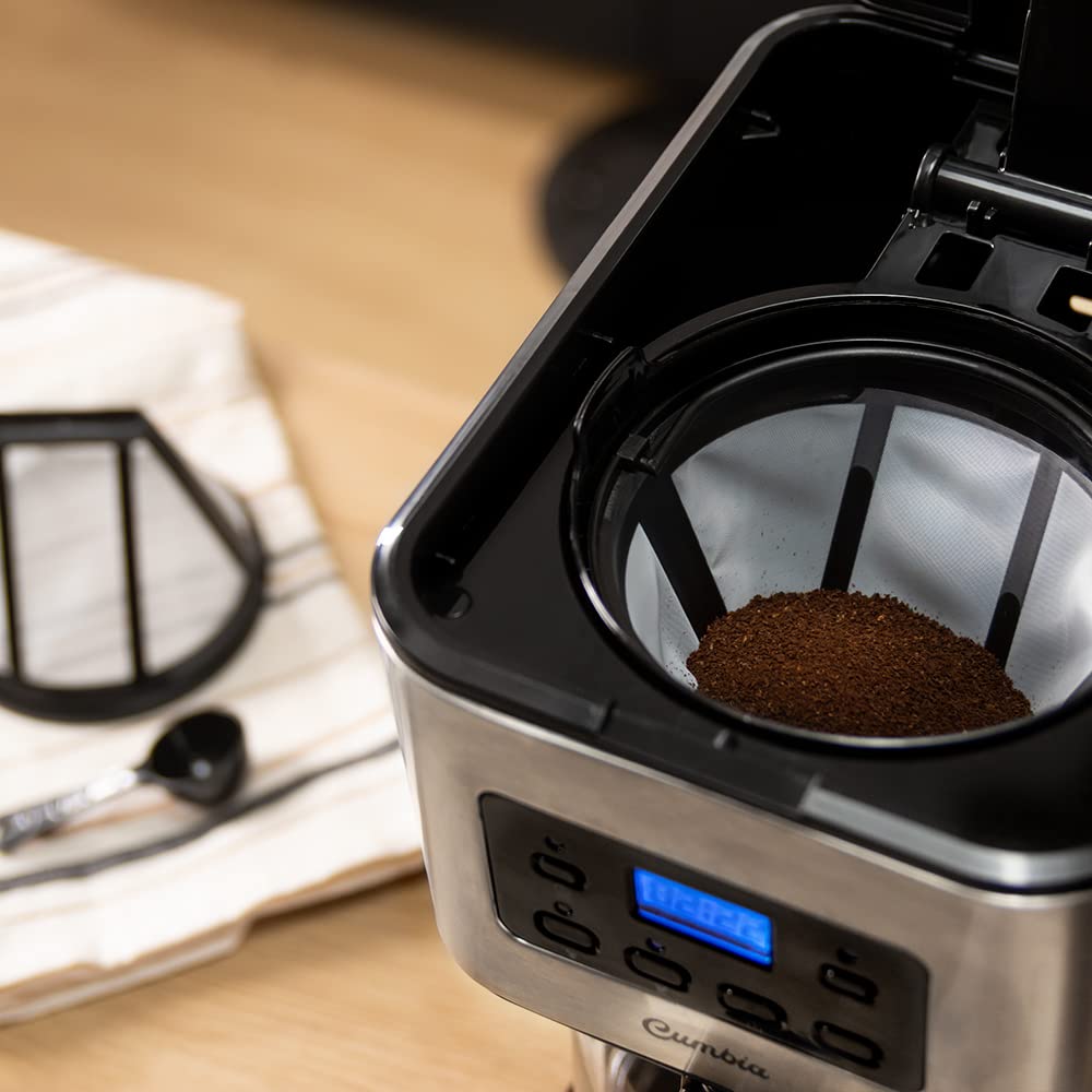 Cecotec Programmerbar droppkaffebryggare Coffee 66 Smart Plus. 980 W, kapacitet 12 koppar, ExtemAroma-teknik, autoClean-funktion, rostfritt ståldesign, LCD-skärm, 1,5 l kapacitet