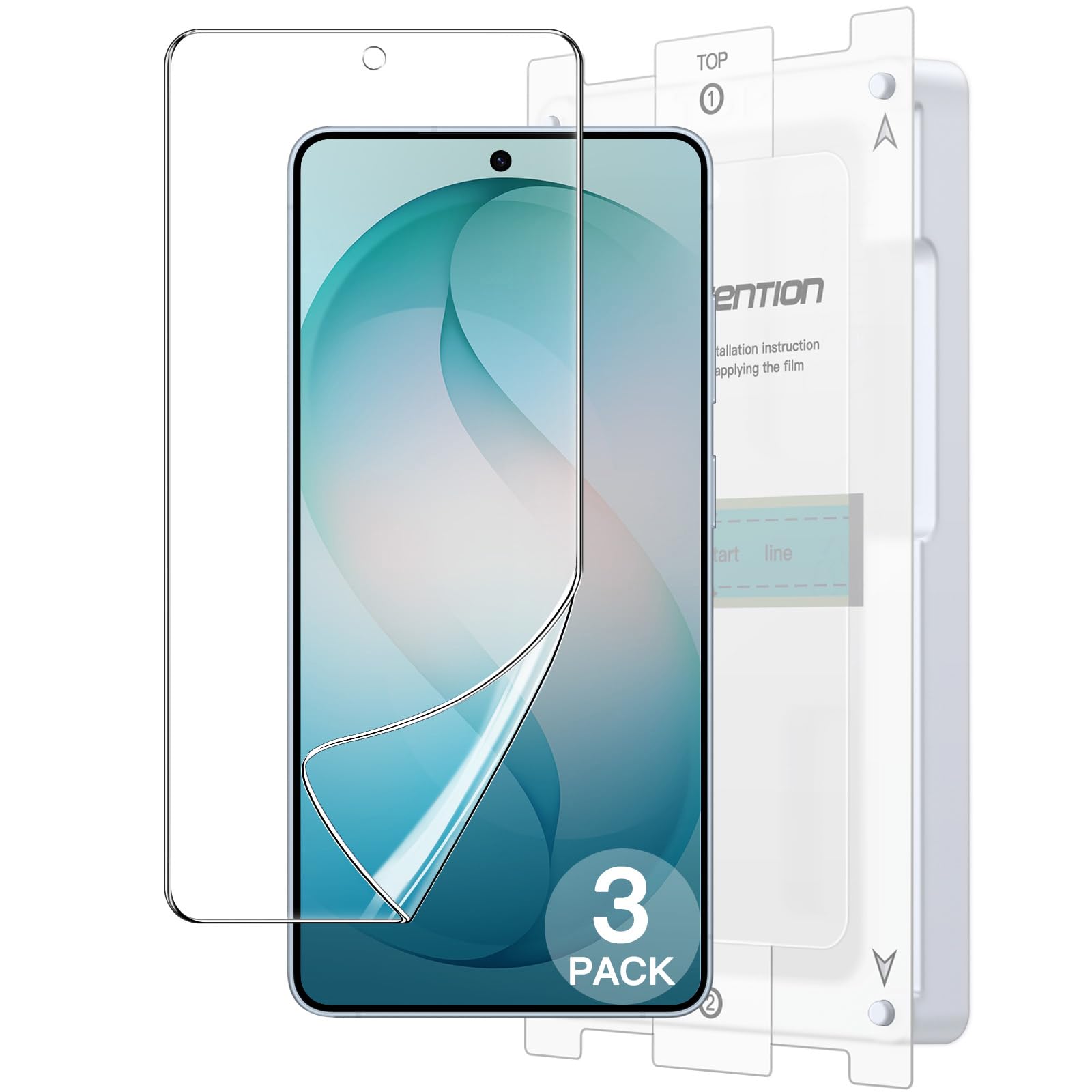 JETech Skärmskydd för Samsung Galaxy S26, Flexibel TPU-Film med Enkel Installationsbricka, Fingeravtrycks-ID Kompatibel, HD Klar, 3-Paket