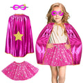 AUYAO Superhjälte cape kostym barn 2/3 st kort dubbelsidig kappa med mask halloween kostym barnkostym flicka pojke maskeraddräkt maskeradkostym karneval cosplay superhjältar cape barn