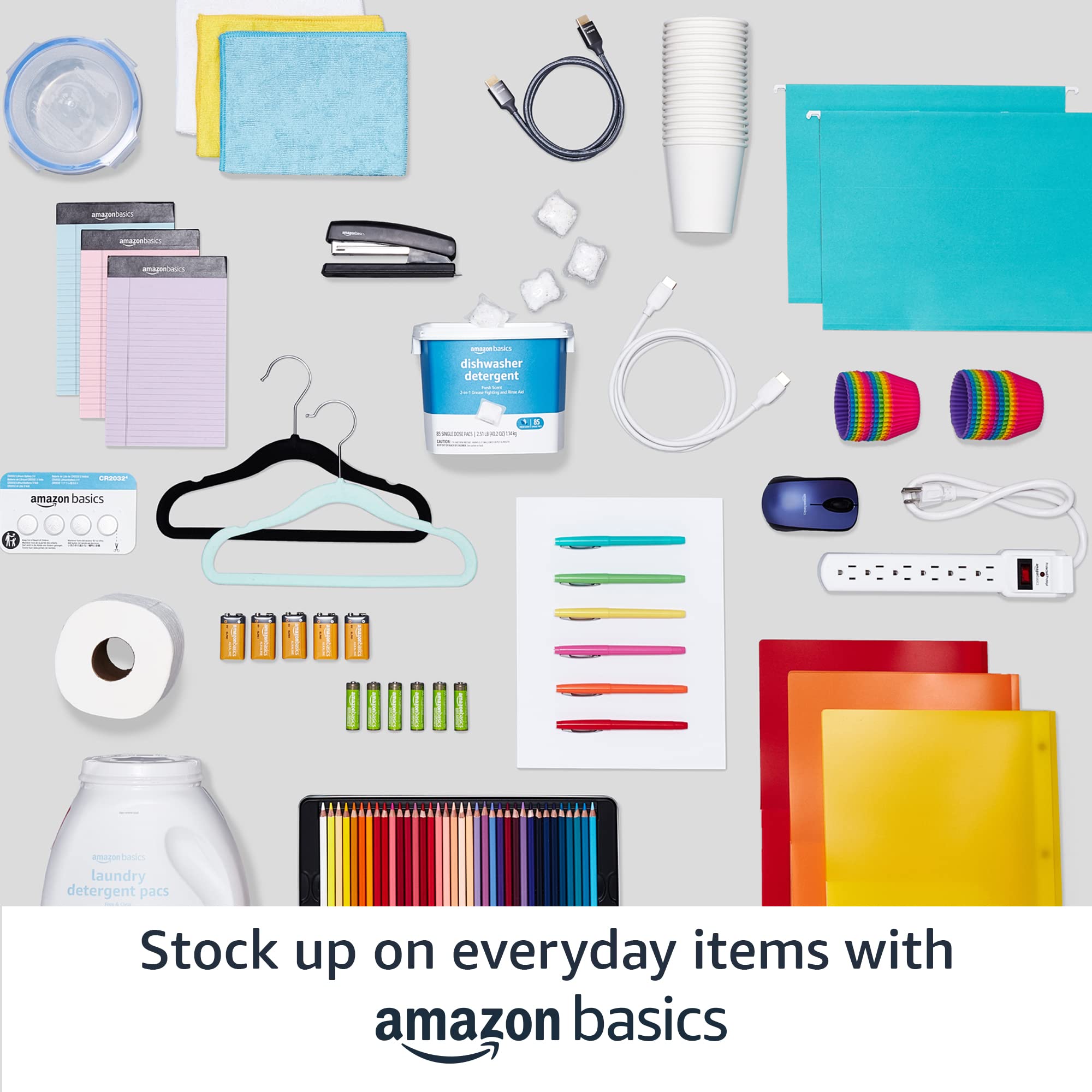Amazon Basics smala och halkfria klädhängare för skjortor/kostym/kostym, 30-pack, grå