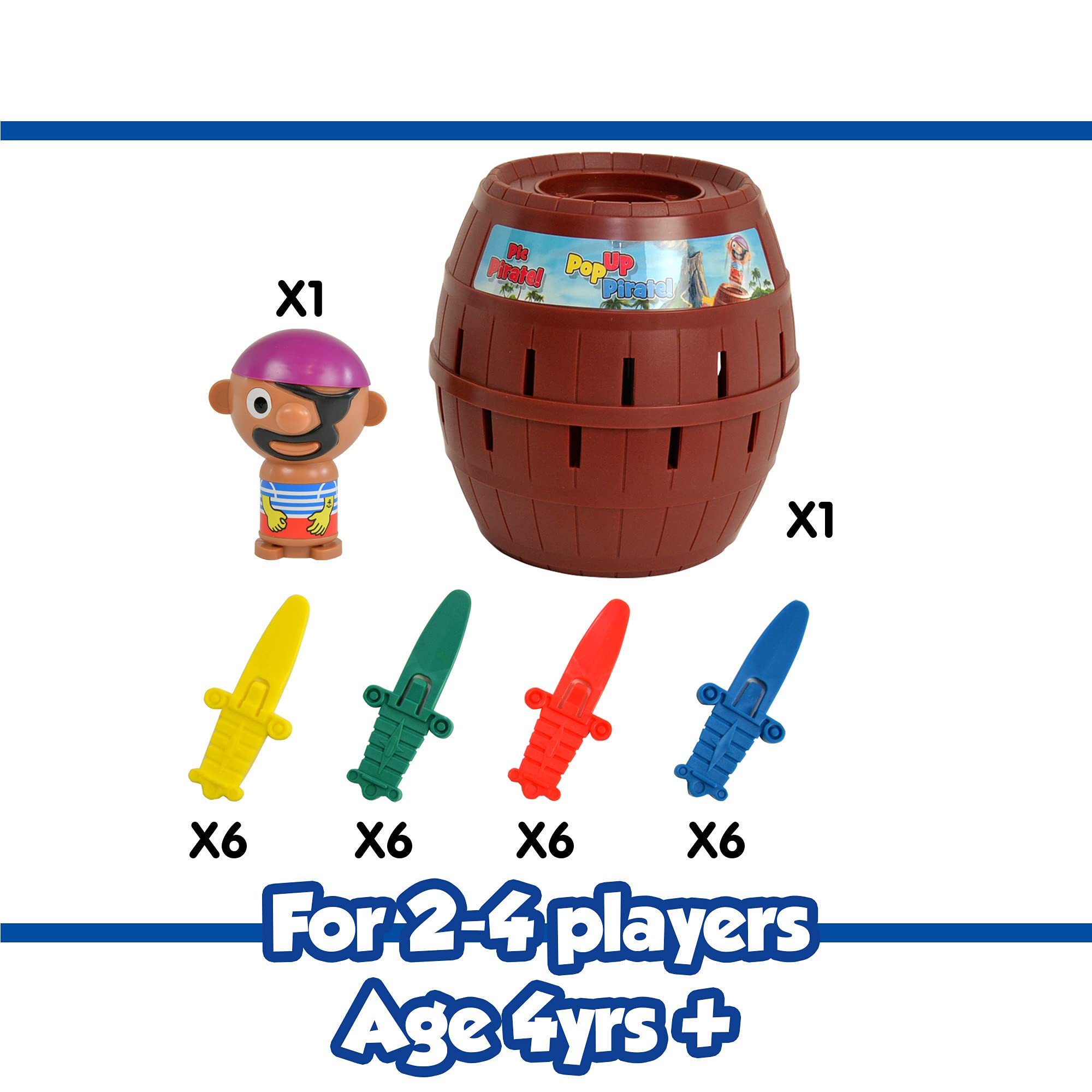 TOMY Pop Up Pirate Classic T7028 Bordsspel, Engelsk språkversion, Från 4 år