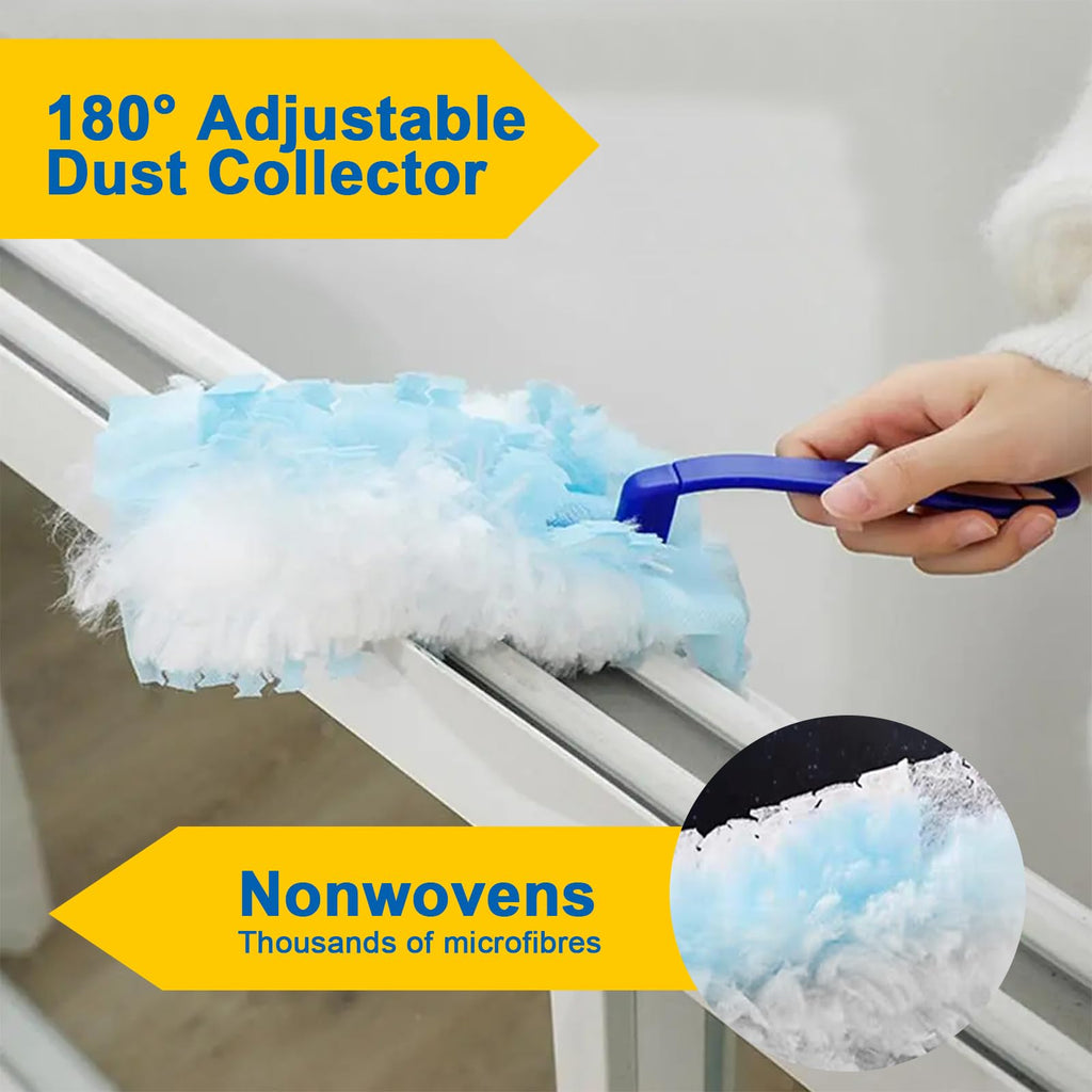 52 stycken dammmagneter, påfyllningspaket kompatibel med Swiffer dammmagnet, engångsdammvippa kompatibel med Swiffer Duster med 2 handtag, påfyllningsdammvippa för djurhår, damm, smuts