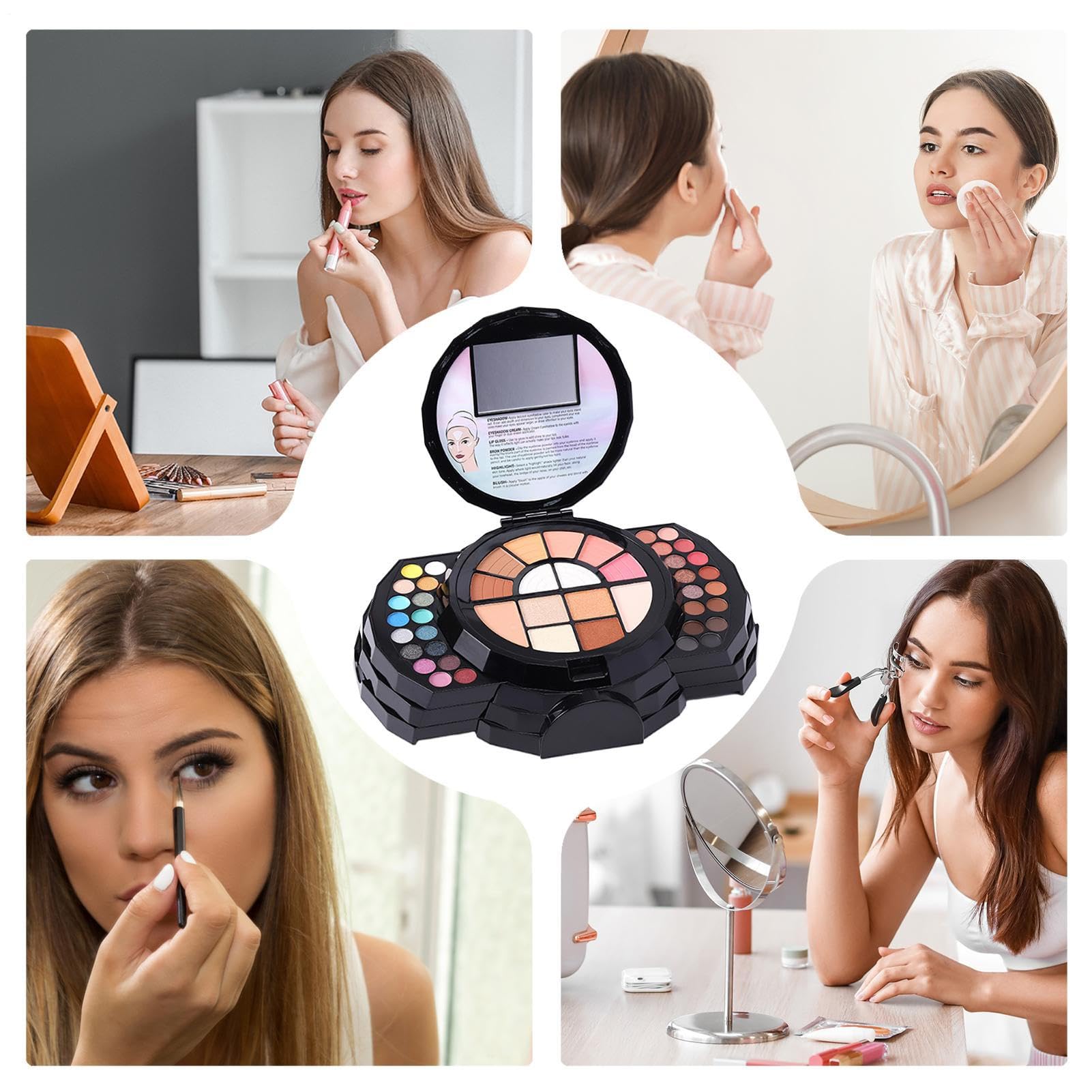 110 Färger Makeup Palette, Makeup Kit For Women Full Kit | 110 färger Professionell smink för kvinnor - Natural Color Make Up Bundle inkluderade ögonskugga Glitter Lipstick concealer Eye