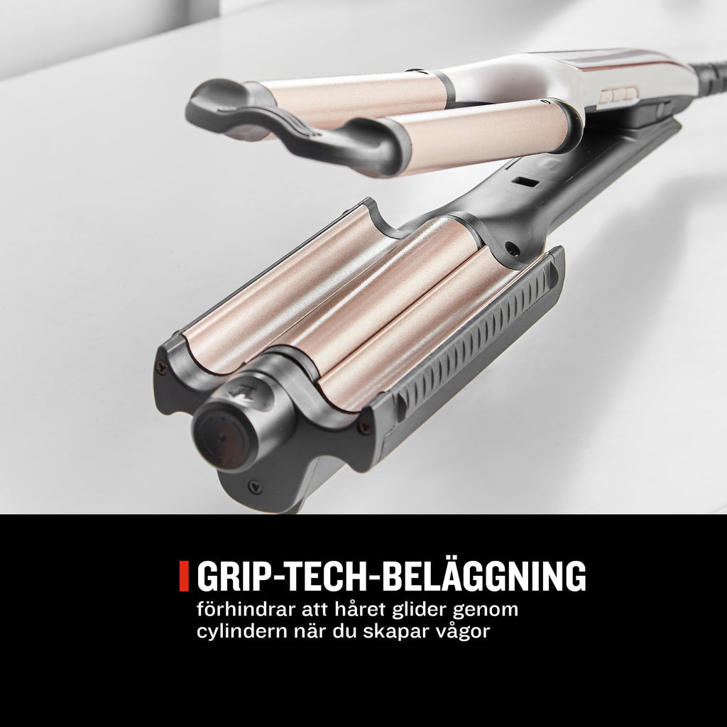 Remington 4-i-1 vågtång, justerbar för olika stilar, upp till 210°C, PRO+ innebär 185°c, keramisk beläggning med sträv yta för bättre grepp, 30 sek uppvärmning, 3m sladd, Proluxe CI91AW
