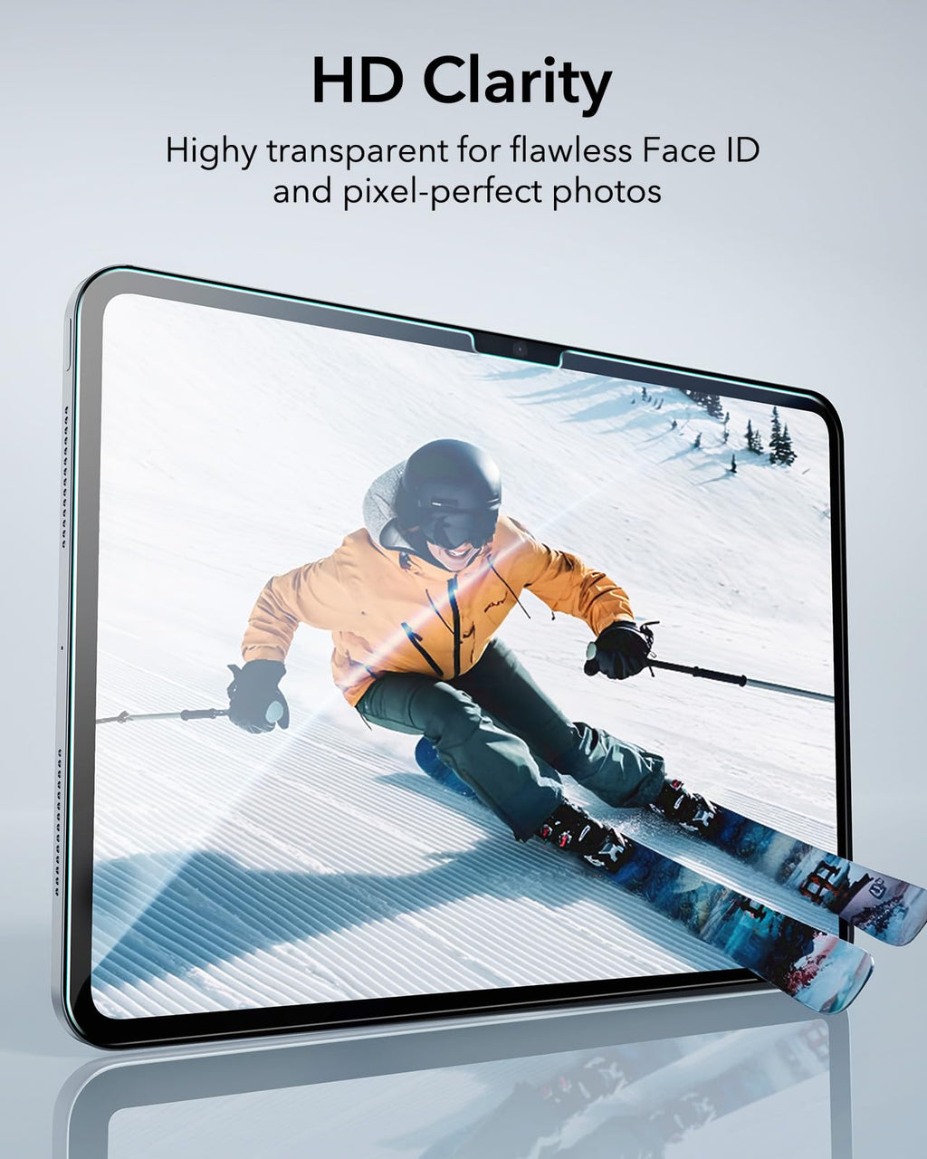 ESR 2-Pack Skärmskydd för iPad Pro 11 tum M4 (2024), skyddsfilm med UltraFit-hylla, 9H hårdhet, reptålig, HD-klarhet, bubbelfri, penna (USB-C)/Pro-stöd