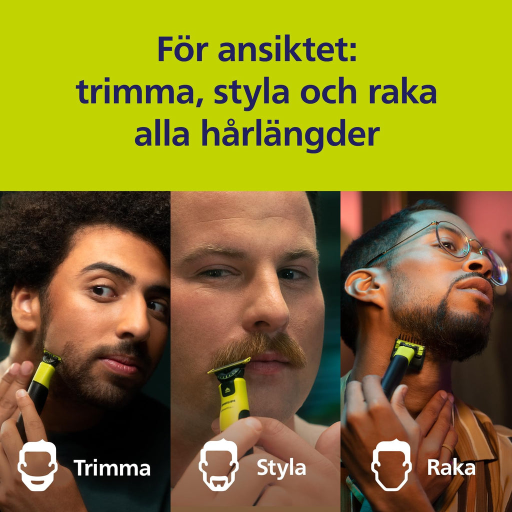Philips OneBlade Original 360-rakblad för alla OneBlade- och OneBlade Pro-modeller, 4-pack (modell QP440/50)