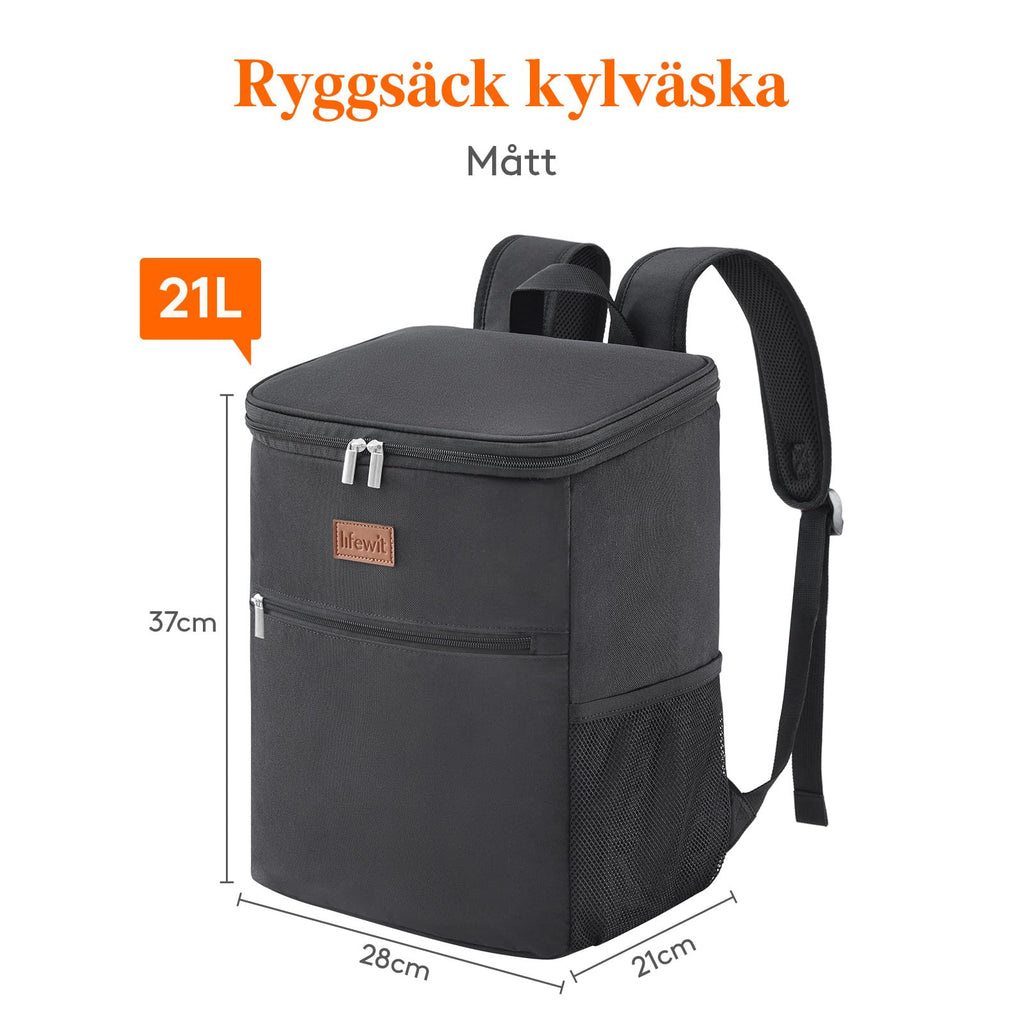 Lifewit Kylväska Ryggsäck, Stor Kylryggsäck för Vuxna, Kylväska Isolerad, Cooler Bag Vattentät Bärbar för Picknick, Strand, Camping, Resa