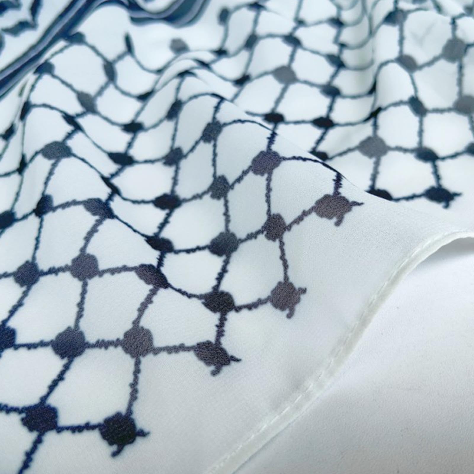 Palestina sjal arabisk keffiyeh, Palestina Keffiyeh, Palestina hijab halsduk för kvinnor, ventilerande arabiska palestina huvuddukar, chiffonghalsduk Palestine Keffiyeh, muslimskt tryckt