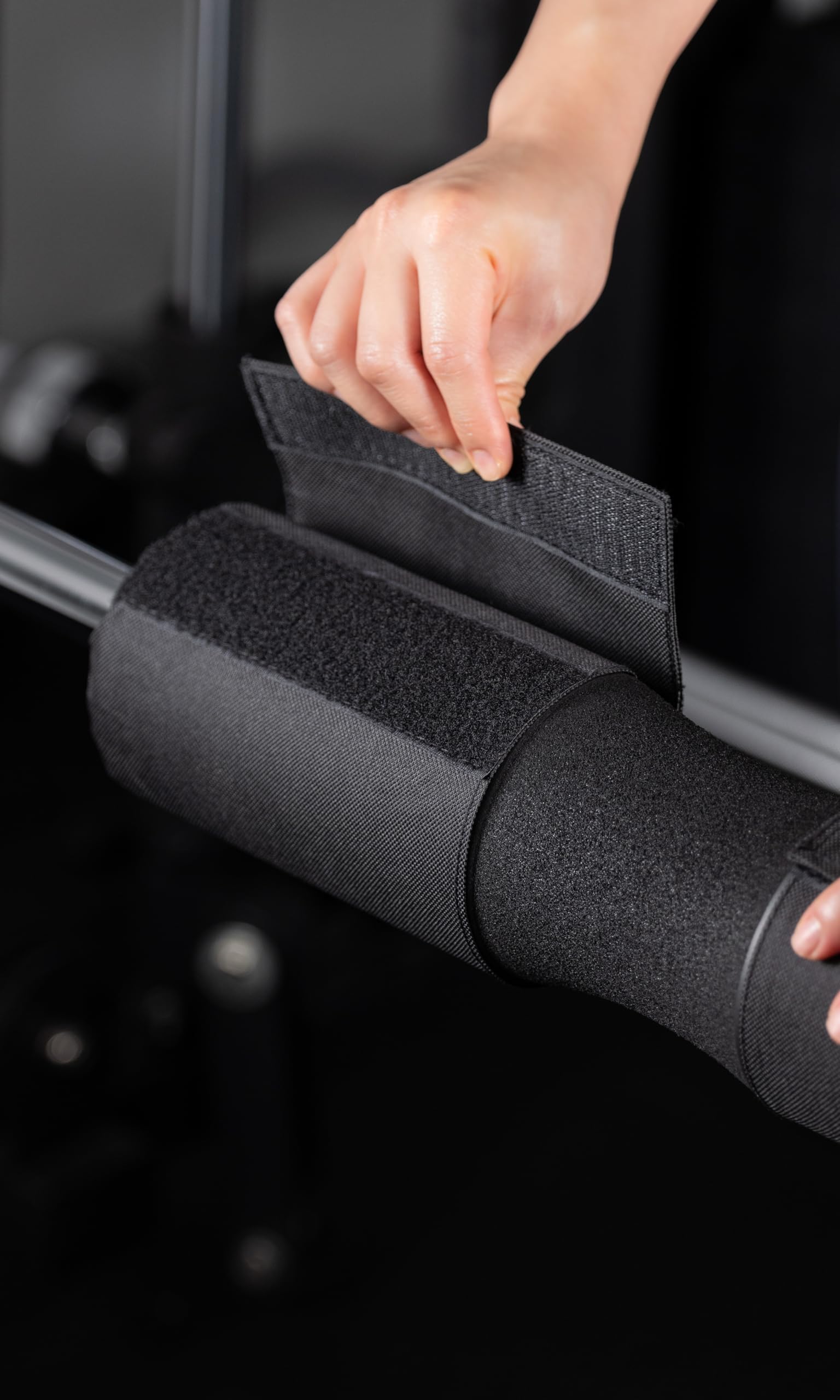 Fitgriff® skivstångsdyna, Hip Thrust Pad med kardborreband – nackkudde för hantel – stoppning för squats, Booty-träning, gym