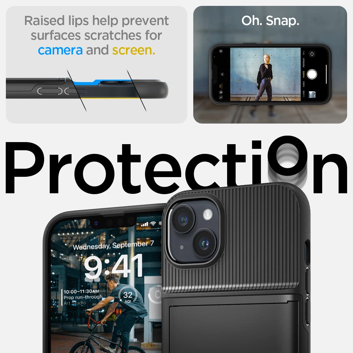 Spigen för iPhone 14 Skal Slim Armor CS Case -Zwart