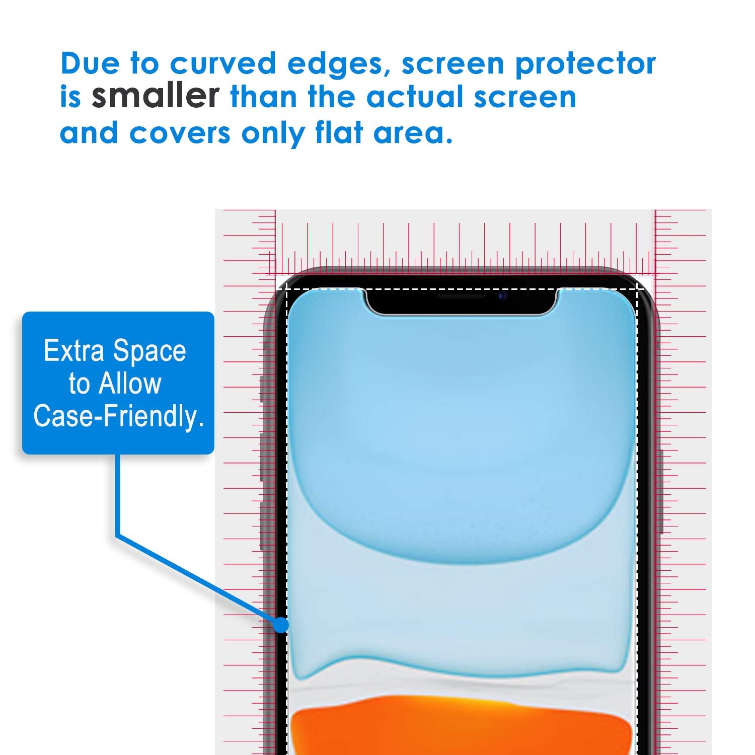 JETech Skärmskydd för iPhone 11 och iPhone XR 6,1 Tum, Screen Protector Härdat Glas Film, 2-Pack