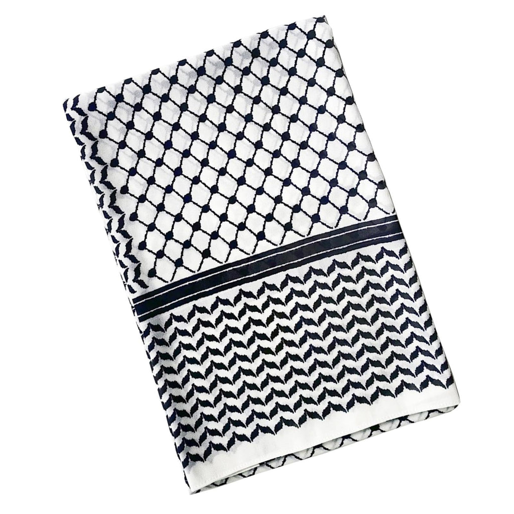 Palestina sjal arabisk keffiyeh, Palestina Keffiyeh, Palestina hijab halsduk för kvinnor, ventilerande arabiska palestina huvuddukar, chiffonghalsduk Palestine Keffiyeh, muslimskt tryckt
