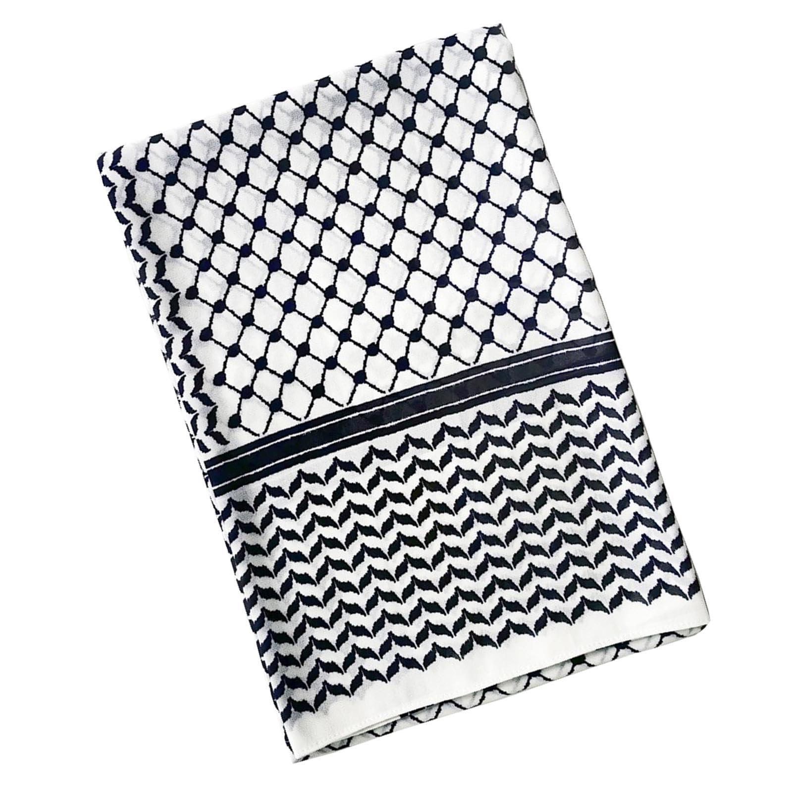 Palestina sjal arabisk keffiyeh, Palestina Keffiyeh, Palestina hijab halsduk för kvinnor, ventilerande arabiska palestina huvuddukar, chiffonghalsduk Palestine Keffiyeh, muslimskt tryckt