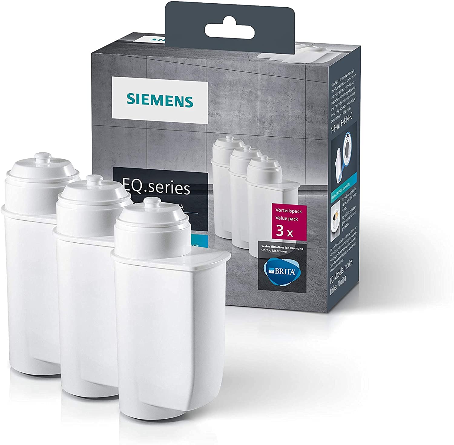 Siemens BRITA INTENZA vattenfilter TZ70033A med Aromaring – för Siemens helautomatiska espressomaskiner, förbättrar smak och skyddar maskinen