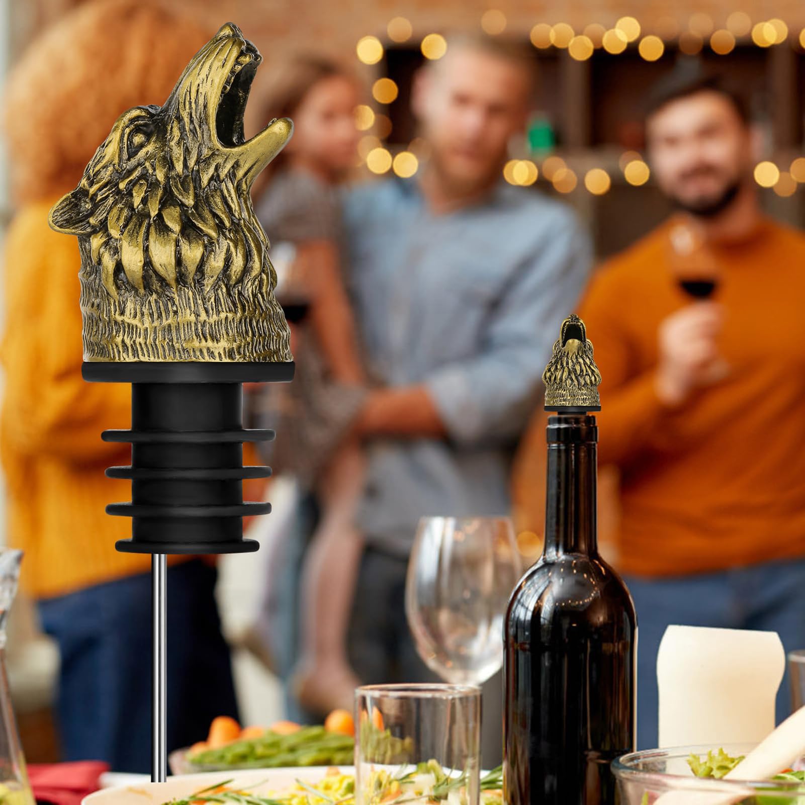Liquor Pour Pip gåva - 60 ml Animal Wine Aerator Pourer, Creative Alcohol Diffuser Stopper, rostfritt stål Spirpip, unikt flasktopperstillbehör | Dekorativa nyheter nyheter män